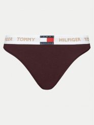Tommy Hilfiger Stringi UW0UW05655 Bordowy. Czerwone stringi Tommy Hilfiger, bez wzorów, z bawełny. Za 69.99 zł.