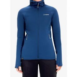 Bluza rozpinana damska Berghaus Kinetic Powerstretch Hoody Af. Niebieskie bluzy damskie Berghaus, bez wzorów, bez kaptura. Za 698.49 zł.
