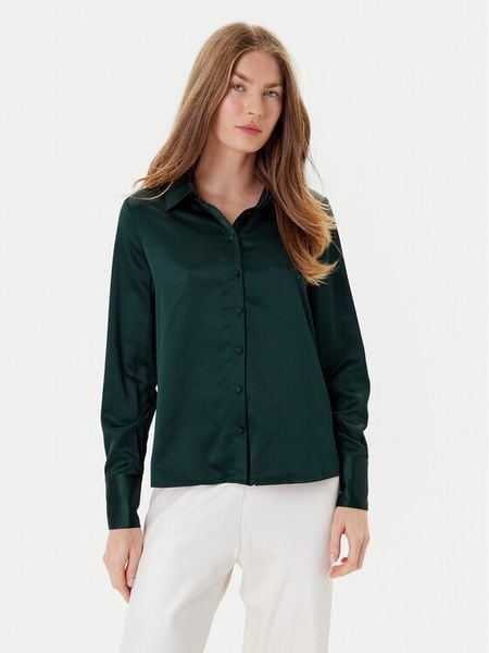 Vero Moda Koszula Merle 10334598 Zielony Regular Fit. Zielone koszule damskie Vero Moda, s, bez wzorów, z syntetyku, bez kołnierzyka, bez ramiączek. Za 89.99 zł.