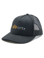 Alpha Industries Czapka z daszkiem Label 106901 Czarny. Czarne czapki z daszkiem damskie Alpha Industries, bez wzorów, z bawełny. Za 79.99 zł.