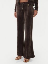 Juicy Couture Spodnie dresowe Layla JCSEBJ001G Brązowy Regular Fit. Brązowe spodnie dresowe damskie Juicy Couture, xxs, bez wzorów, z dresówki. Za 349.99 zł.