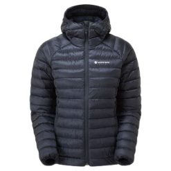 Kurtka puchowa damska z kapturem Montane Anti-freeze. Niebieskie kurtki damskie Montane, s, bez wzorów, z nylonu, z kapturem. Za 720.49 zł.