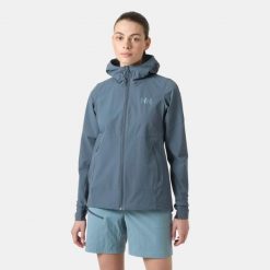 Damska kurtka wodoodporna Helly Hansen Blaze Softshell. Szare kurtki sportowe damskie Helly Hansen, bez wzorów, z softshellu, bez kaptura. Za 638.00 zł.