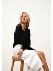 Just Cashmere Kaszmirowy sweter "Vivian" w kolorze czarnym rozmiar: S. Czarne swetry klasyczne damskie Just Cashmere, s, z kaszmiru, bez kołnierzyka. Za 310.87 zł.