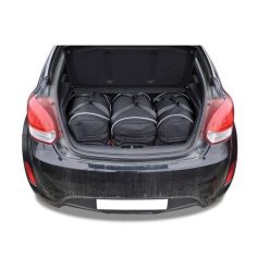 Torby Do Bagażnika Hyundai Veloster Coupe 2011-2014 3Szt Kjust. Czarne torby podróżne KJUST, bez wzorów. Za 1,026.00 zł.