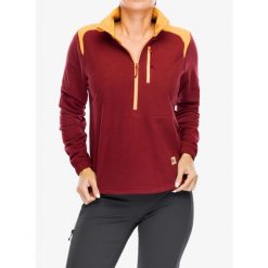 Bluza polarowa damska Fjallraven Vardag Lite Fleece. Czerwone bluzy damskie Fjällräven, s, bez wzorów, z polaru, bez kaptura. Za 553.65 zł.
