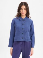 Marie Lund Lniana kurtka Kobiety len (100%) niebieski, 44. Niebieskie kurtki damskie Marie Lund, na lato, bez wzorów, ze lnu, bez kaptura. Za 229.95 zł.
