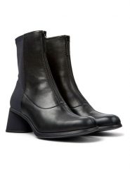 Camper Skórzane botki w kolorze oliwkowo-czarnym rozmiar: 40. Brązowe botki damskie Camper, z materiału, eleganckie, bez obcasa, bez zapięcia. Za 413.95 zł.
