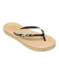 Japonki plażowe damskie Roxy SOUTH BEACH. Czarne klapki damskie Roxy, bez wzorów, z gumy, bez obcasa, bez zapięcia. Za 94.99 zł.