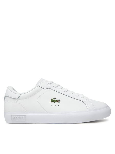 Lacoste Sneakersy Powercourt 7-49SFA0086 Biały. Białe obuwie sportowe damskie Lacoste, ze skóry, bez zapięcia. Za 359.99 zł.