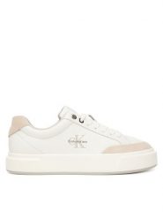 Calvin Klein Sneakersy Basket Cupsole Laceup Lth Mix YW0YW02023 Biały. Białe obuwie sportowe damskie Calvin Klein, ze skóry, bez zapięcia. Za 529.99 zł.
