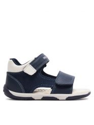 Geox Sandały B Sandal Tapuz Boy B450XB 05410 C4211 Granatowy. Niebieskie sandały chłopięce Geox, ze skóry, bez zapięcia. Za 149.99 zł.