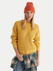 Roxy Sweter Coming Home ERJSW03666 Żółty Regular Fit. Żółte swetry klasyczne damskie Roxy, m, bez kołnierzyka. Za 279.99 zł.