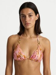Guess Góra od bikini E6GJ37 MC04R Różowy. Czerwone bikini Guess, z aplikacjami, z syntetyku. Za 319.99 zł.