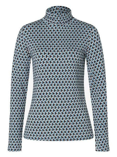 More & More Koszulka w kolorze błękitno-czarnym rozmiar: 38. Czarne koszulki damskie More & More, bez wzorów, bez kołnierzyka, bez ramiączek. Za 69.99 zł.