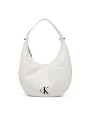 Calvin Klein Torebka Buckle Small Bag LV04F3513G Biały. Białe torebki klasyczne damskie Calvin Klein, ze skóry, bez dodatków. Za 409.99 zł.