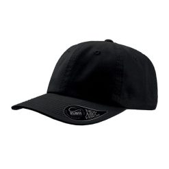6panelowa Czapka Dad Hat Unstructured. Czarne czapki z daszkiem damskie ATLANTIS, bez wzorów, z bawełny. Za 70.99 zł.