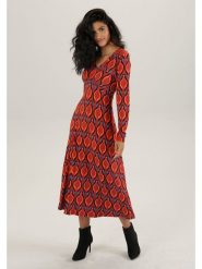 Aniston Sukienka w kolorze czerwonym rozmiar: 36. Czerwone sukienki damskie Aniston, bez wzorów, z wiskozy, bez ramiączek. Za 95.99 zł.