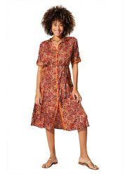 Aller Simplement Sukienka w kolorze karmelowo-czerwonym rozmiar: 34/36. Brązowe sukienki damskie Aller Simplement, bez wzorów, z tkaniny, klasyczne, bez ramiączek. Za 56.99 zł.
