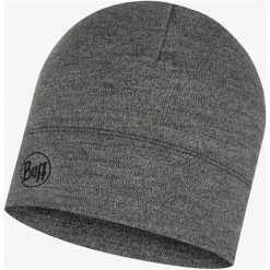 Czapka BUFF MERINO MIDW. GREY. Szare czapki damskie Buff, bez wzorów, z materiału. Za 119.99 zł.