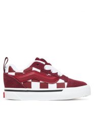 Vans Sneakersy Knu Skool Elastic Lace VN000D0KBRD1 Bordowy. Czerwone buty sportowe dziewczęce Vans, bez wzorów, ze skóry, bez zapięcia. Za 219.99 zł.