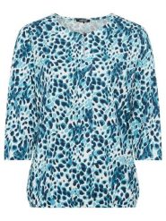 Olsen Bluzka w kolorze turkusowym rozmiar: 36. Niebieskie bluzki damskie Olsen, bez wzorów, bez kołnierzyka, bez ramiączek. Za 69.75 zł.