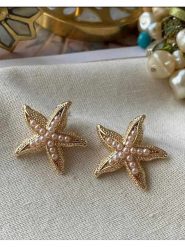 Luseera Pozłacane kolczyki-wkrętki rozmiar: onesize. Żółte kolczyki damskie Luseera, z perłą, pozłacane. Za 62.03 zł.