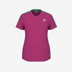T-Shirt damski TIE-BREAK. Czerwone t-shirty damskie Head, m, bez wzorów, bez kołnierzyka. W wyprzedaży za 182.00 zł.