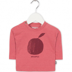 Koszulka w kolorze jasnoróżowym. Czerwone koszulki i t-shirty dziewczęce Imps & Elfs, z okrągłym kołnierzem, z długim rękawem. W wyprzedaży za 42.95 zł.
