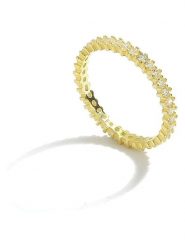 Miu Silver Pozłacany pierścionek z kamieniami szlachetnymi rozmiar: 48. Szare pierścionki damskie Miu Silver, z cyrkonią, pozłacane. Za 69.99 zł.