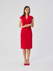 Stylove Sukienka w kolorze czerwonym rozmiar: S. Czerwone sukienki damskie Stylove, bez wzorów, bez ramiączek. Za 128.25 zł.