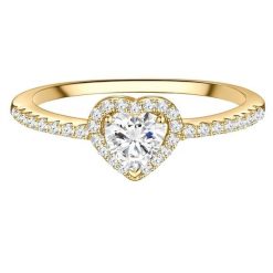 Trilani Pierscionek Serce aus Sterling Silber in Gelbgold mit Zirkonia Pierścionki 1 ct Damski. Białe pierścionki damskie Trilani, z cyrkonią, pozłacane. Za 239.99 zł.