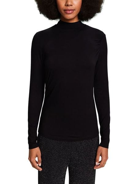 ESPRIT Koszulka w kolorze czarnym rozmiar: L. Czarne koszulki damskie ESPRIT, l, bez wzorów, bez kołnierzyka, bez ramiączek. Za 109.78 zł.