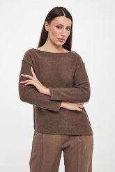 Sweter damski z metaliczną nicią Vasto MARELLA MONOCHROME. Swetry klasyczne damskie Marella, m, bez kołnierzyka. Za 819.00 zł.