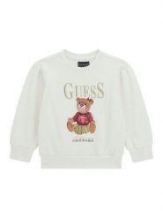 Guess Bluza K5BQ00 KAX74 Écru Regular Fit. Bluzy dziewczęce Guess, z aplikacjami, z bawełny, bez ramiączek, bez kaptura. Za 175.00 zł.