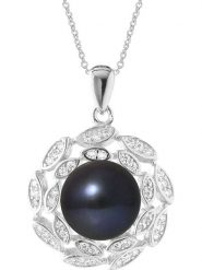 Pearline Srebrny naszyjnik z zawieszką - dł. 42 cm rozmiar: onesize. Niebieskie naszyjniki damskie Pearline, z cyrkonią, srebrne. Za 230.59 zł.