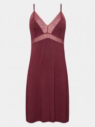 Femilet by Chantelle Koszula nocna Jazz FNA540 Bordowy Regular Fit. Czerwone koszule nocne i halki Femilet by Chantelle, bez wzorów, z wiskozy, bez ramiączek. Za 179.99 zł.