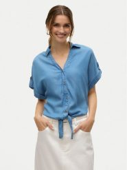 Vero Moda Koszula Fleur 10326059 Niebieski Regular Fit. Niebieskie koszule damskie Vero Moda, l, bez wzorów, z lyocellu, bez kołnierzyka, bez ramiączek. Za 99.99 zł.