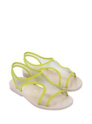 Melissa Sandały w kolorze żółtym rozmiar: 39. Żółte sandały damskie Melissa, bez wzorów, z otwartym noskiem, bez obcasa, bez zapięcia. Za 115.95 zł.