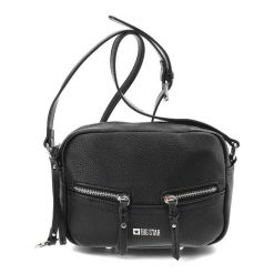 Czarna Torba Damska Big Star Modna Torebka. Czarne listonoszki damskie Big Star Accessories, bez wzorów, ze skóry ekologicznej, na ramię, duże, bez dodatków. Za 169.00 zł.