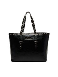 Just Cavalli Torebka 80RA4BU1 ZSE67 Czarny. Czarne shopper bag Just Cavalli, bez wzorów, ze skóry, bez dodatków. Za 749.99 zł.