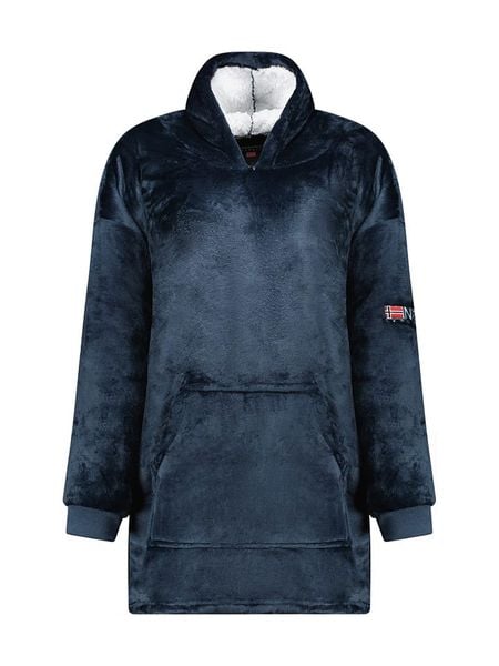 Geographical Norway Bluza polarowa "Uddy" w kolorze granatowym rozmiar: M. Niebieskie bluzy damskie Geographical Norway, m, bez wzorów, z polaru, bez kaptura. Za 167.28 zł.
