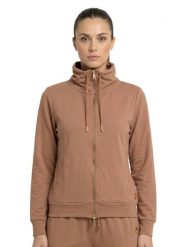 Elegancka damska bluza z zamkiem błyskawicznym. Czarne bluzy damskie LEONE 1947 APPAREL, m, bez wzorów, bez kaptura. Za 412.58 zł.