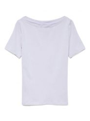 Vero Moda Koszulka w kolorze fioletowym rozmiar: L. Różowe bluzki damskie Vero Moda, l, bez wzorów, bez kołnierzyka, bez ramiączek. Za 70.45 zł.