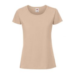 Koszulka Damska Iconic 190. Brązowe bluzki damskie Fruit of the Loom, s, bez wzorów, sportowe, bez kołnierzyka, bez ramiączek. Za 37.99 zł.