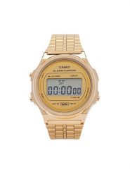 Casio Zegarek A171WEG-9AEF Złoty. Żółte, cyfrowe zegarki damskie Casio, złote. Za 289.99 zł.