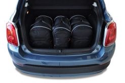 Torby Do Bagażnika Fiat 500X Mhev 2022-2024 3Szt Kjust. Czarne torby podróżne KJUST, bez wzorów, z kauczuku. Za 944.00 zł.