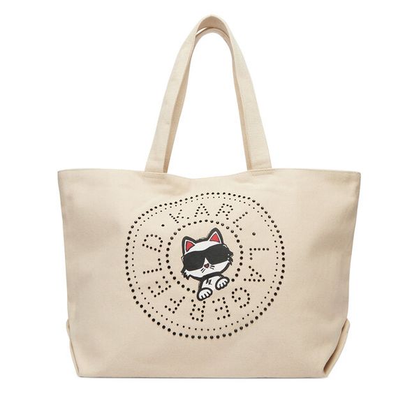 Torebka KARL LAGERFELD. Białe shopper bag KARL LAGERFELD, bez wzorów, bez dodatków. Za 252.99 zł.