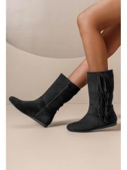 C'M Botki w kolorze czarnym rozmiar: 40. Czarne botki damskie C'M, bez obcasa, bez zapięcia. Za 130.99 zł.