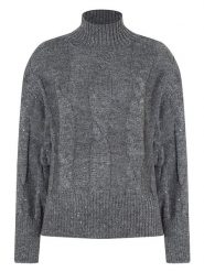 More & More Sweter w kolorze szarym rozmiar: 36. Szare swetry klasyczne damskie More & More, ze splotem, bez kołnierzyka. Za 117.17 zł.